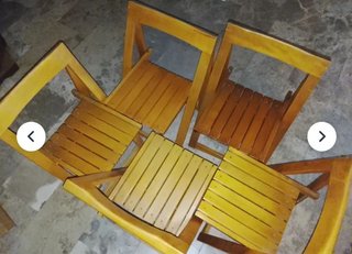 5 Sillas Plegables Trieste Madera