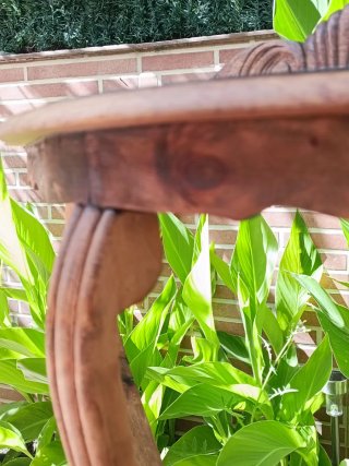 Consola de madera restaurada