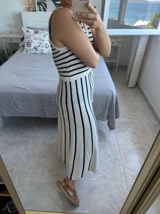 Vestido midi Zara rayas S
