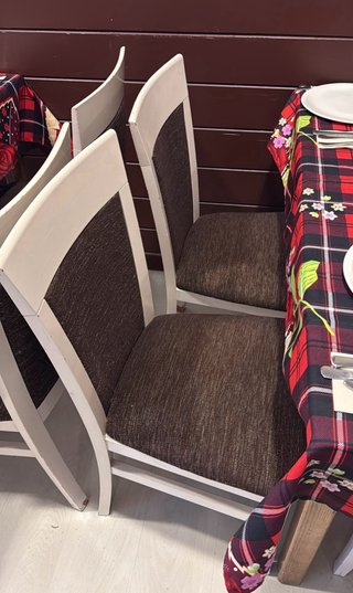 Juego de Sillas Comedor Tapizadas Madera tipo mode