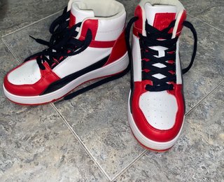 Zapatillas Altas Rojas y Blancas