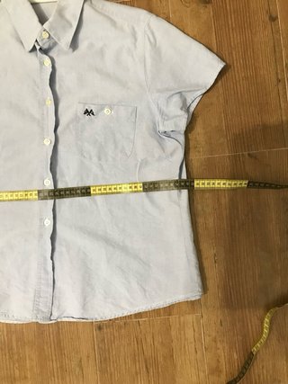 Camisa Thomas Burberry Azul Manga Corta