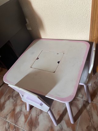 Conjunto de Mesa y 2 Sillas Infantiles (En Madera)