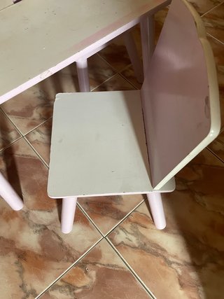 Conjunto de Mesa y 2 Sillas Infantiles (En Madera)