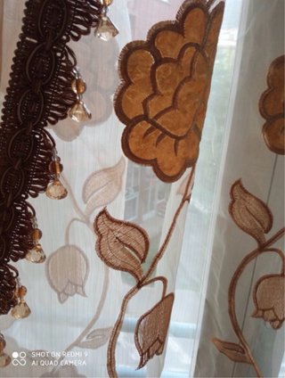 Conjunto Cortinas Árabes Beige y Marrón