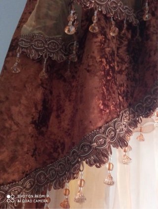 Conjunto Cortinas Árabes Beige y Marrón