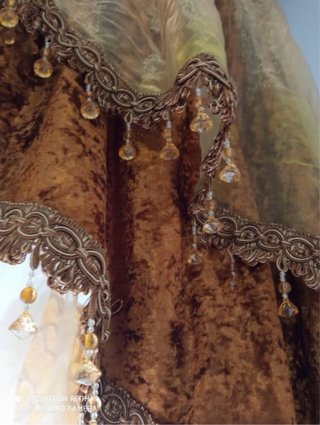 Conjunto Cortinas Árabes Beige y Marrón