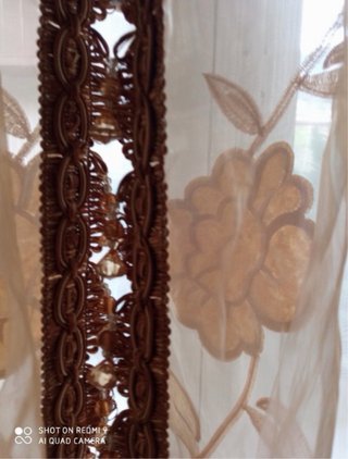 Conjunto Cortinas Árabes Beige y Marrón