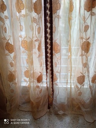 Conjunto Cortinas Árabes Beige y Marrón