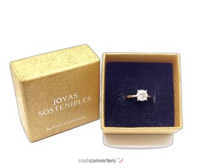 sortija oro 18k con diamante de laboratorio
