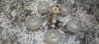 Lámpara de techo vintage plateada
