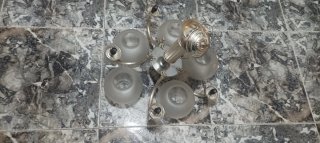 Lámpara de techo vintage plateada