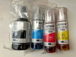 Tintas Epson Ecotank 104 (4 cores)