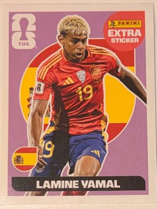 Cromo Lamine Yamal Extra Sticker Mundial 2026
