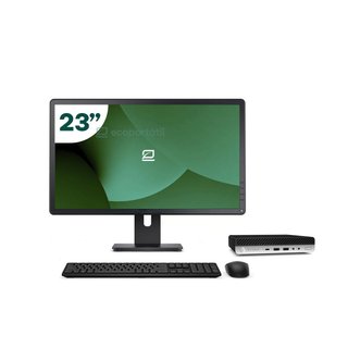 Pack HP 600 G5 Mini i7 9700T 16GB SSD 512GB + LCD 23" + Tecl y Ratón Inalámbrico + WiFi