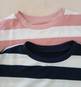 2 Sudaderas Rayas Negra y Rosa