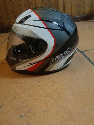 Casco Moto Nitro Racing Blanco