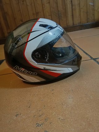 Casco Moto Nitro Racing Blanco