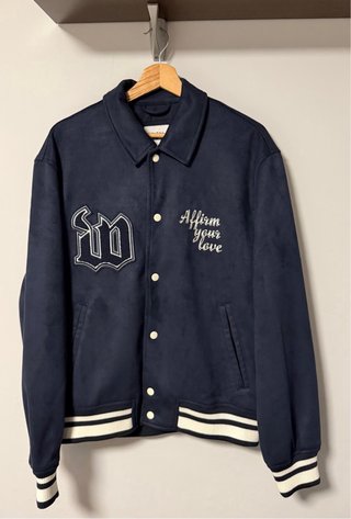 Cazadora efecto ante azul marino Zara