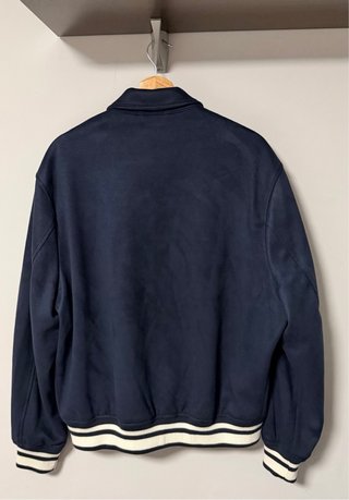 Cazadora efecto ante azul marino Zara