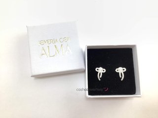 pendientes plata 925mm con piedra con circonita
