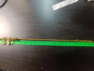Collar Acero Dorado Dijes Azules 46cm