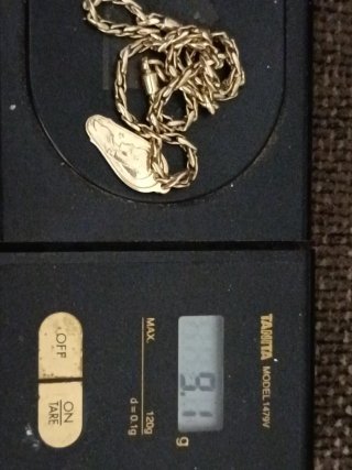Cadena  oro bajo con colgante