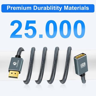 Cable Extensión DisplayPort 8K 0,5M DP 1.4