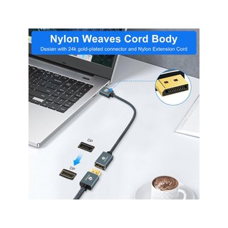 Cable Extensión DisplayPort 8K 0,5M DP 1.4