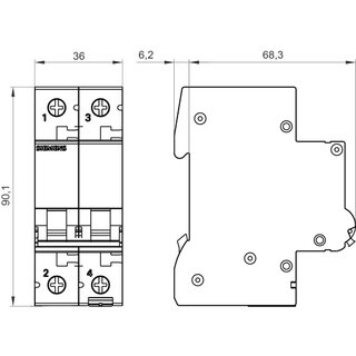 SENTRON 5SL62257 Interruptor automático SENTRON