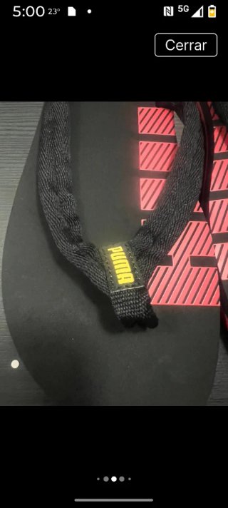 Chanclas Puma Negras y Rojas