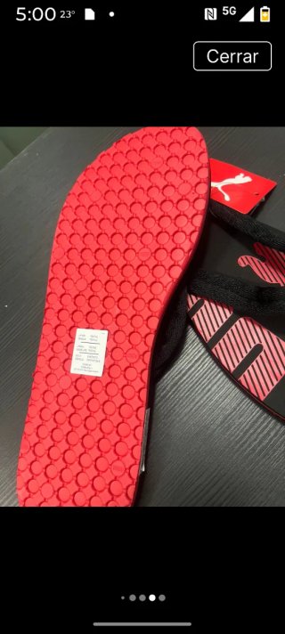 Chanclas Puma Negras y Rojas