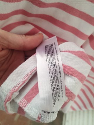Polo Easy Wear rayas rosa y blanco Talla S