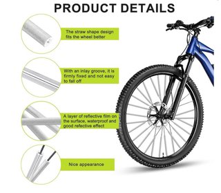 2 Paquetes de fundas blancas para radios de bici