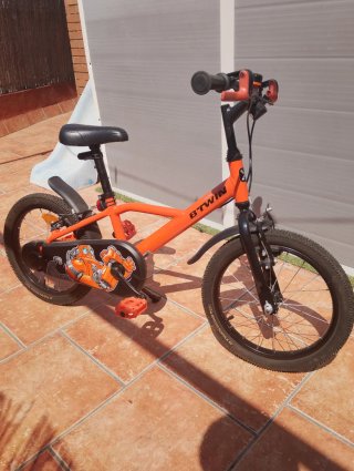 Bicicleta B-Twin 14 Infantil Naranja