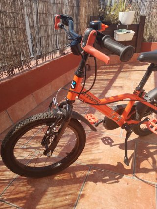 Bicicleta B-Twin 14 Infantil Naranja