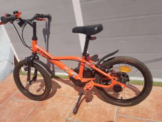 Bicicleta B-Twin 14 Infantil Naranja