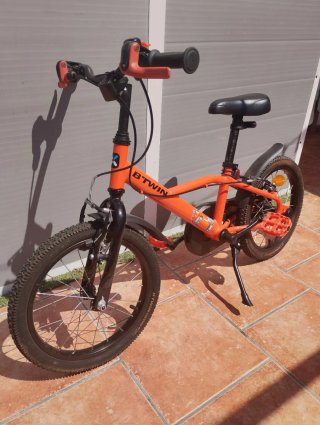 Bicicleta B-Twin 14 Infantil Naranja