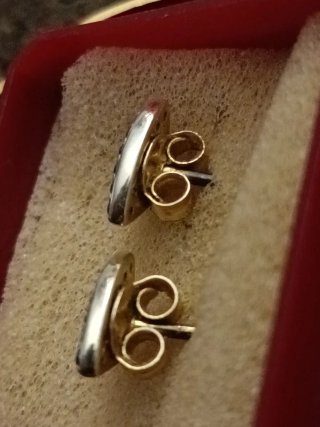 Pendientes Oro Rubí y Esmeraldas