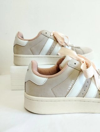 Adidas Campus Mujer Beige/Rosa