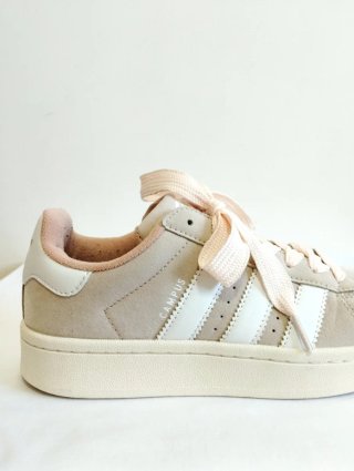 Adidas Campus Mujer Beige/Rosa
