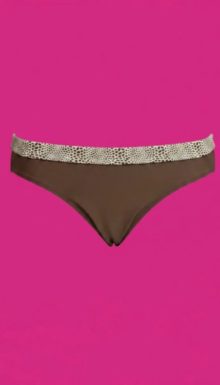 Costume bikini donna Nuovo marrone maculato TG 4/5