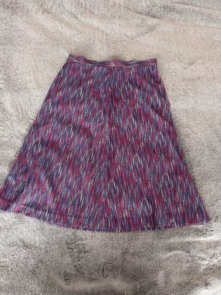 Gonna vintage sartoriale stampata