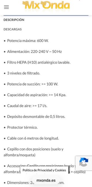 Aspirador MxOnda Azul