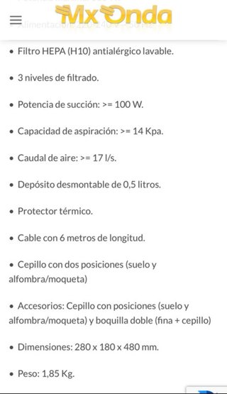 Aspirador MxOnda Azul