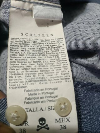 Camisa Scalpers Hombre Azul Talla M