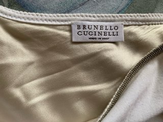 T-shirt Brunello Cucinelli beige/bianco