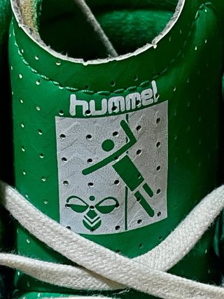 Zapatillas Hummel altas verdes y blancas