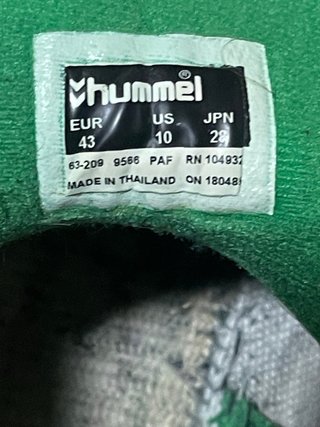 Zapatillas Hummel altas verdes y blancas