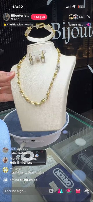 Conjunto de Joyas Bijouterie Oro y Plata